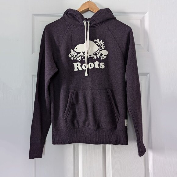 Roots Cooper Kanga sweatshirt hoodie purple size XS - Picture 1 of 16